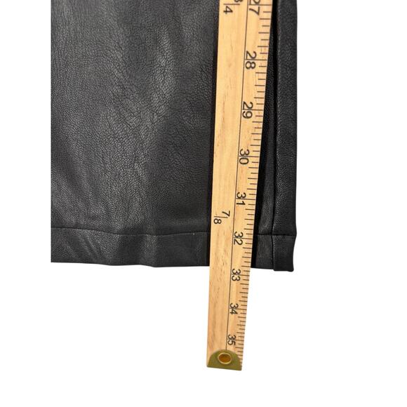 Spanx Leather Like Flare Pants NEW Luxe Black Size Small Womens Bikercore Moto - Picture 8 of 13